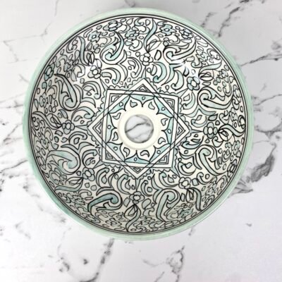 Alternative view of Hand-Painted Moroccan Decorative Sink - Bathroom Basin