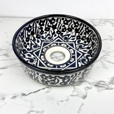 Alternative view of Elegant Moroccan Bathroom Basin - Custom Hand-Painted Sink