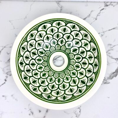 Alternative view of Modern Custom Ceramic Basin | Handmade Moroccan Vanity Sink