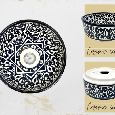 Elegant Moroccan Bathroom Basin - Custom Hand-Painted Sink