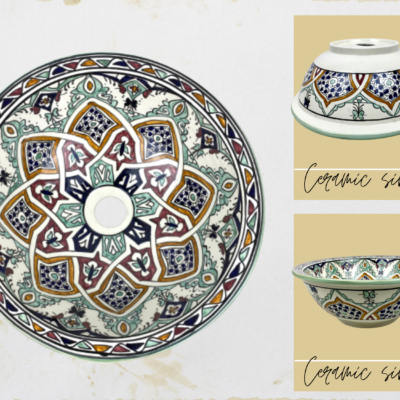 Hand-Painted Mooroccan Decorative Sink - Vanity Centerpiece Sink.