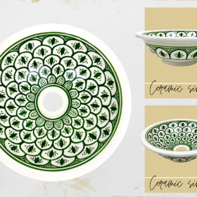 Modern Custom Ceramic Basin | Handmade Moroccan Vanity Sink